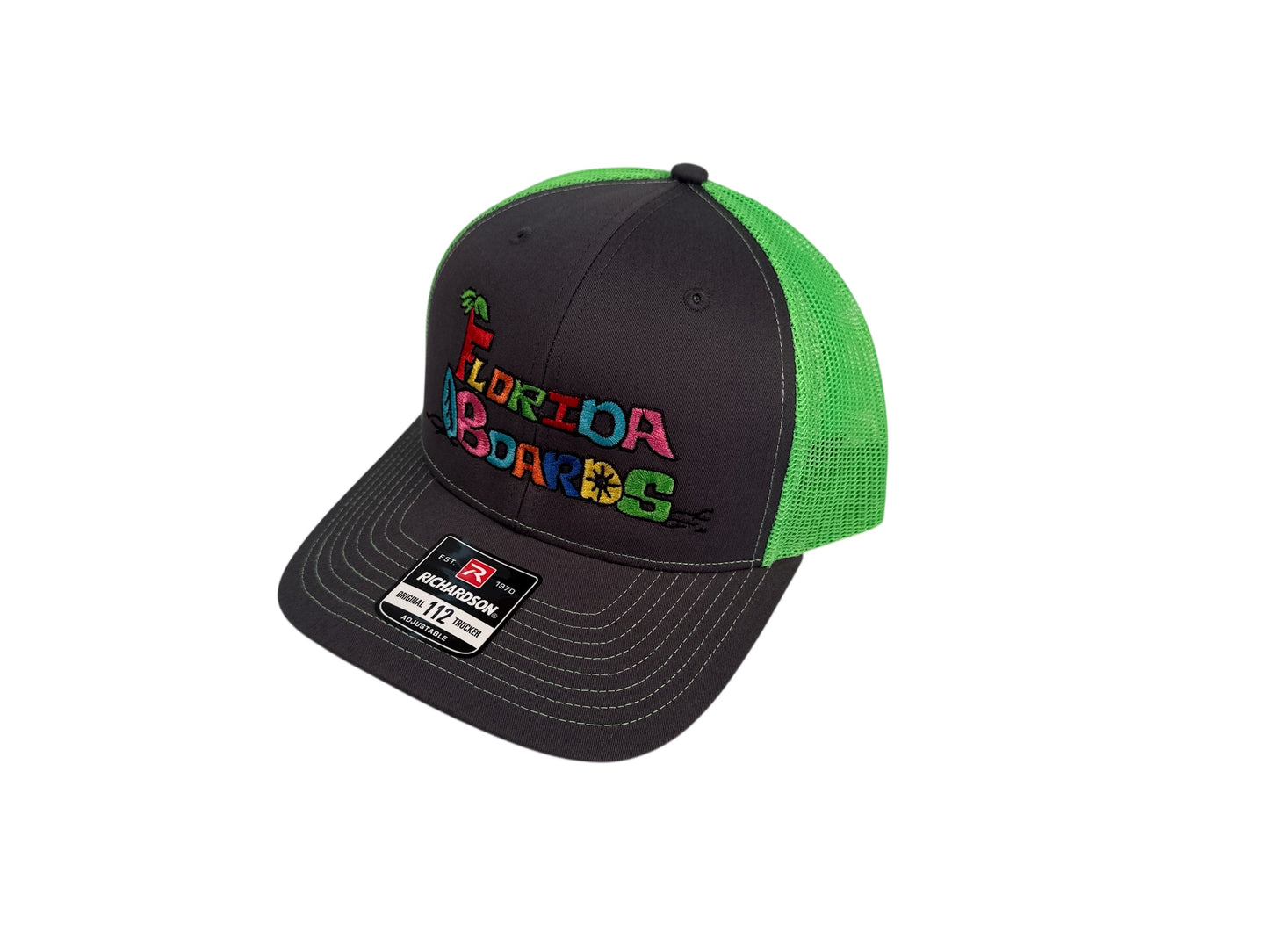 Florida Boards Trucker Hat Green Gray Richardson 112