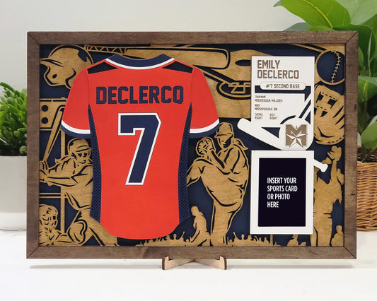 Personalized Baseball Jersey Sign – Custom Player Name & Number | Team Gift, Senior Night, Coach Gift