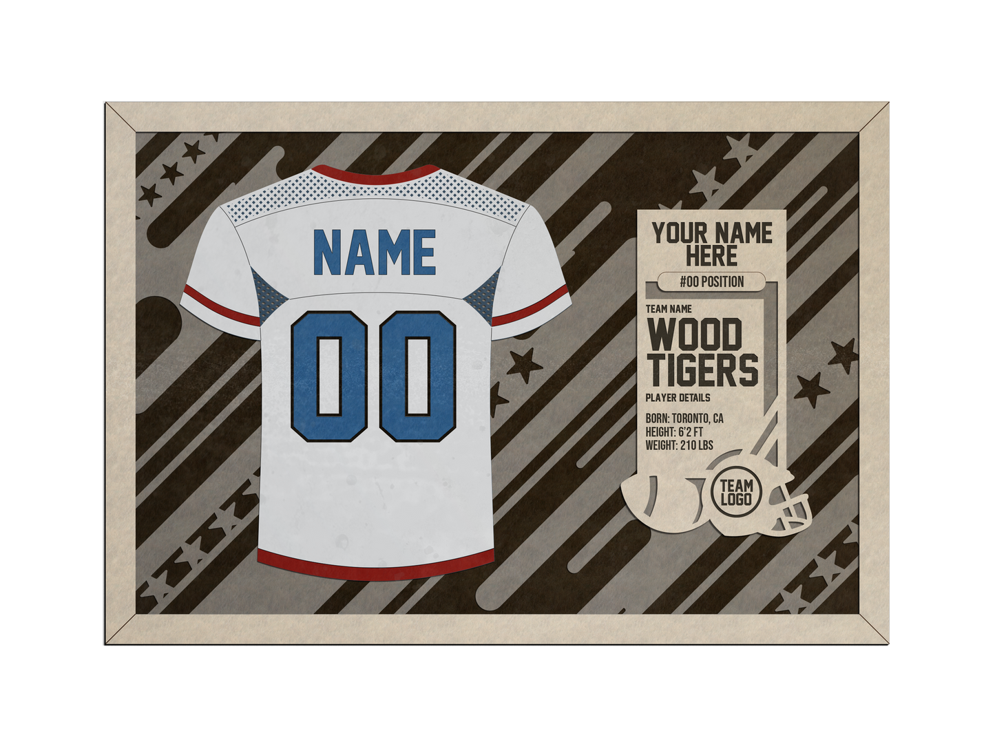 Personalized Football Jersey Sign – Custom Player Name & Number | Senior Night Gift, Team Gift, Football Mom