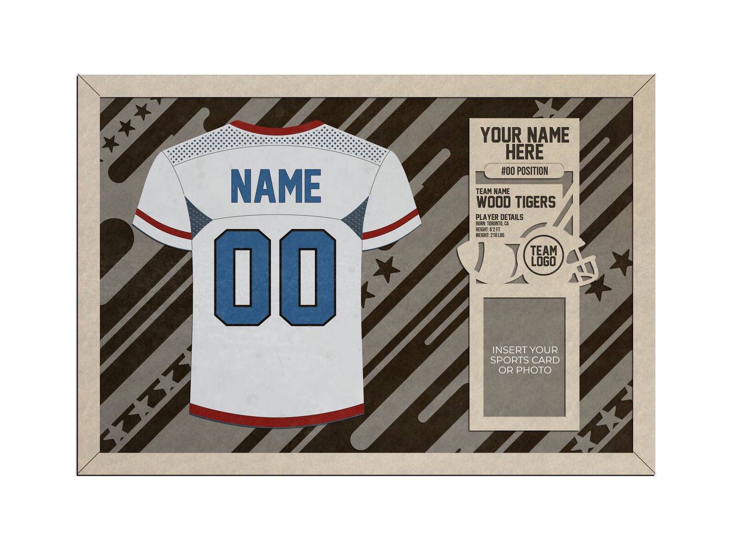 Personalized Football Jersey Sign – Custom Player Name & Number | Senior Night Gift, Team Gift, Football Mom
