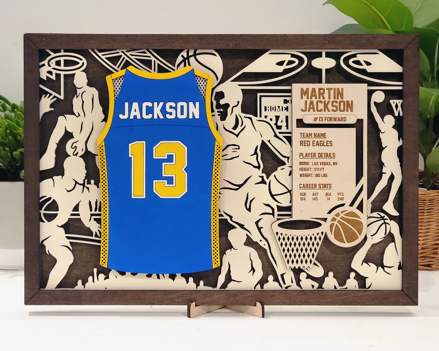 Personalized Basketball Jersey Sign – Custom Player Name & Number | Senior Night Gift, Team Gift, Basketball Mom