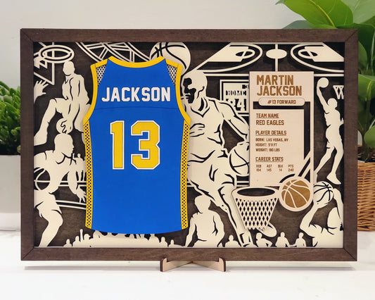 Personalized Basketball Jersey Sign – Custom Player Name & Number | Senior Night Gift, Team Gift, Basketball Mom
