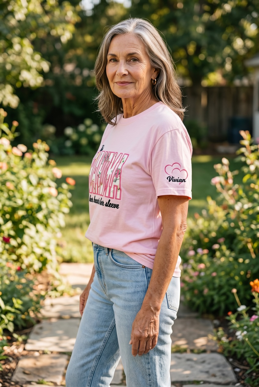 Personalized Grandma Heart Sleeve Shirt | Custom Grandma Gift