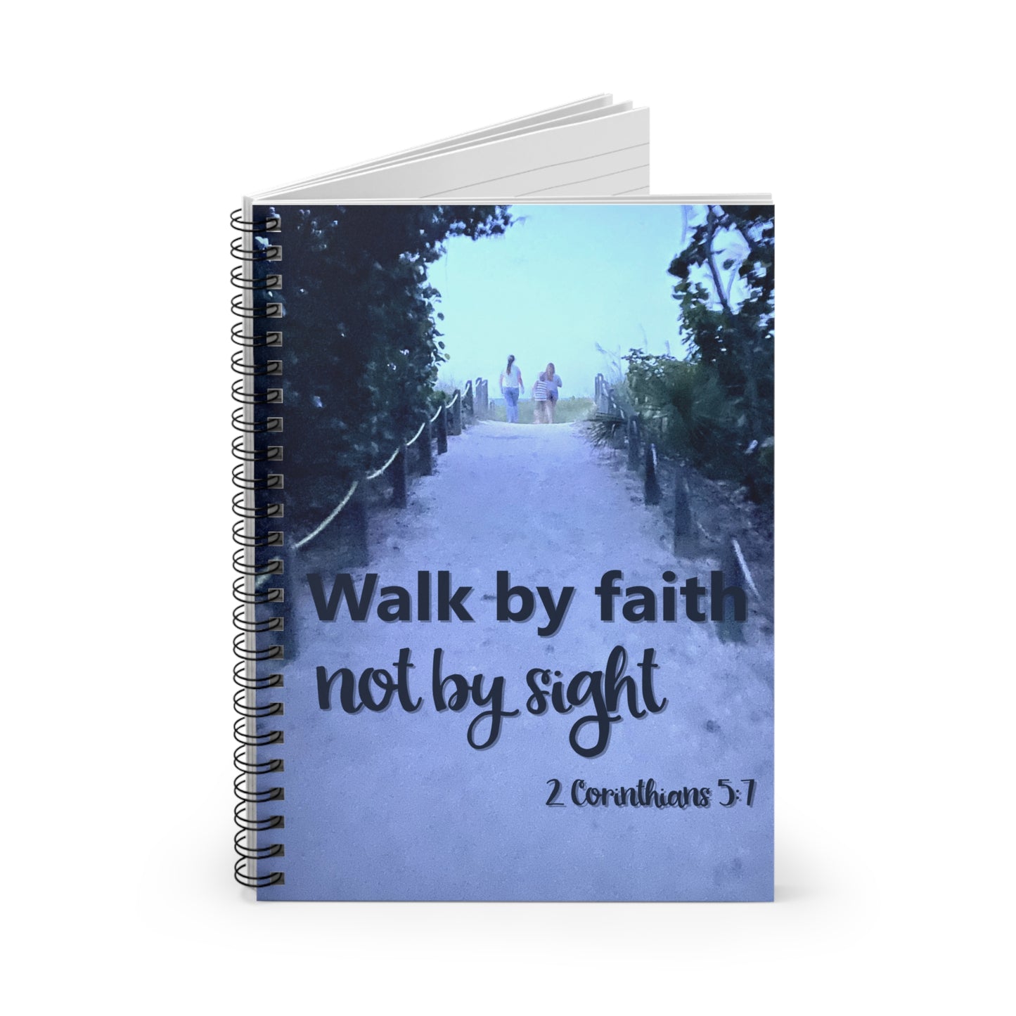 Walk by Faith Not by Sight Journal – Christian Prayer & Reflection Notebook – Inspirational Bible Verse Gift