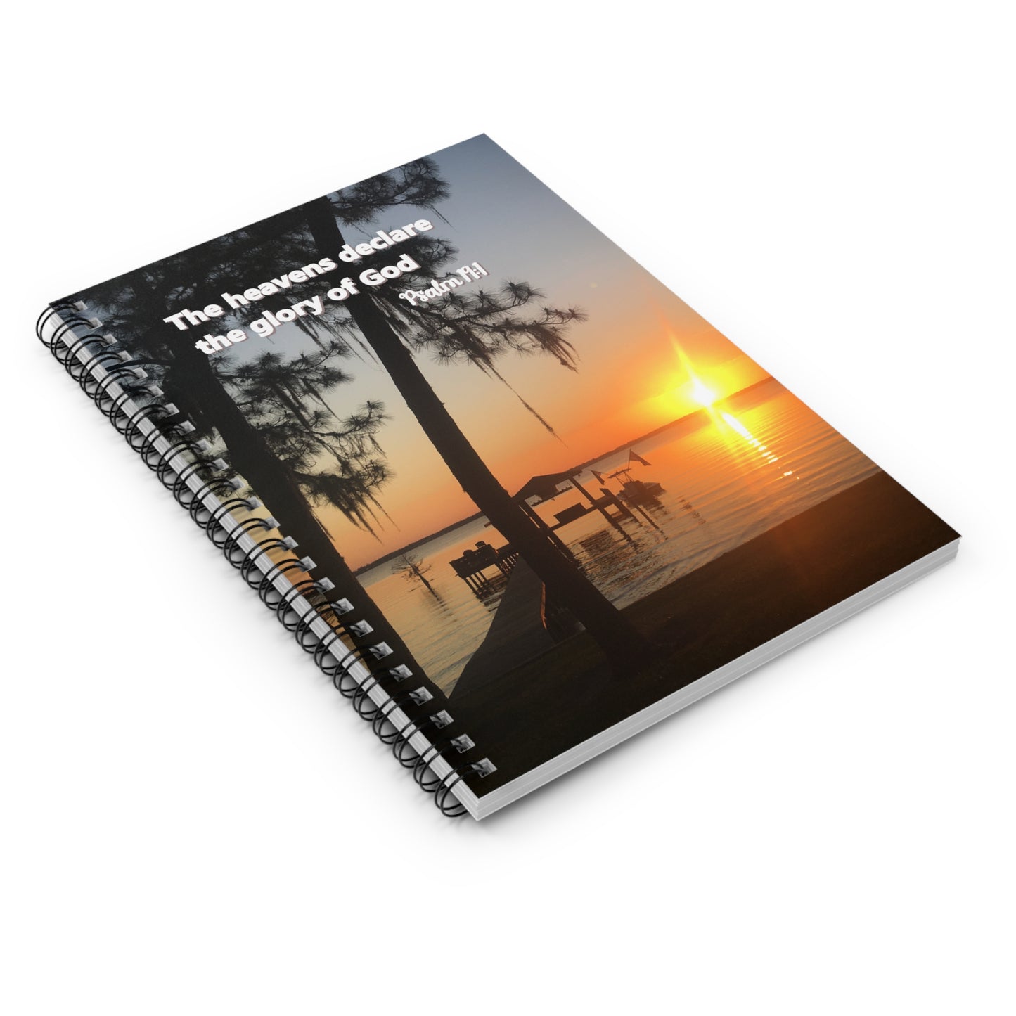 Christian Prayer Journal – Psalm 19:1 Sunset Notebook – Faith Reflection & Devotional Writing Gift