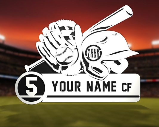 Personalized Baseball Player Name Sign