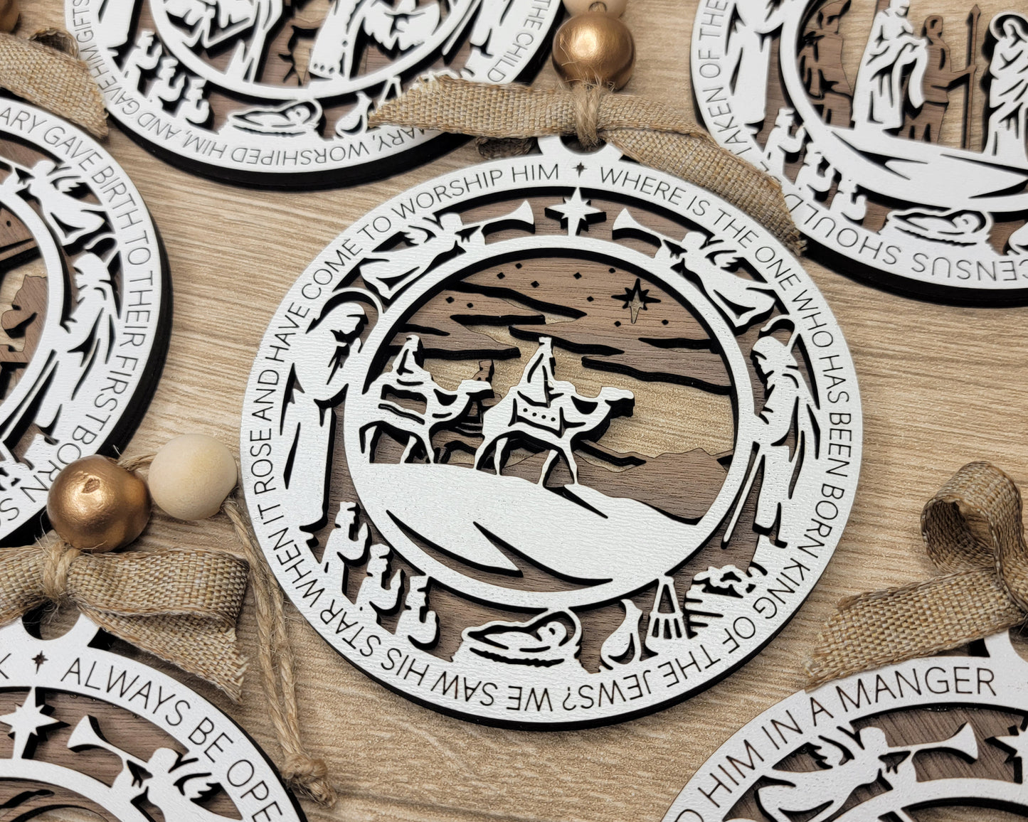 Personalized Christmas Story Ornament – Custom Christian Nativity Ornament Gift and Keepsake