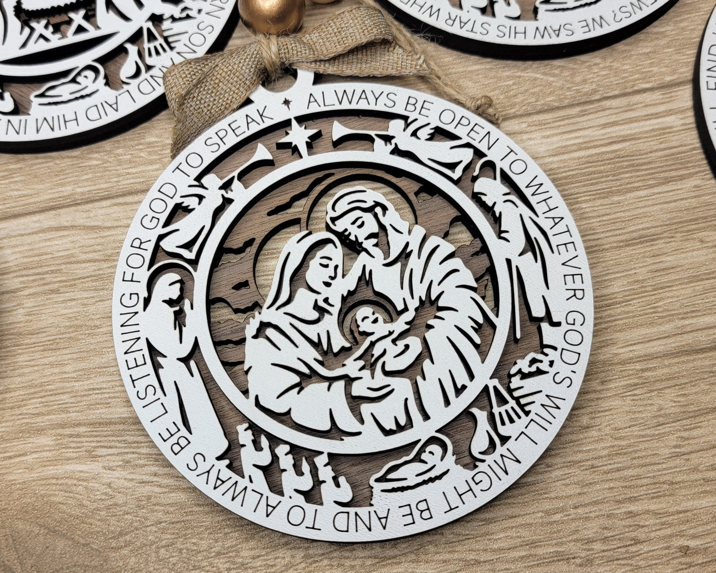 Personalized Christmas Story Ornament – Custom Christian Nativity Ornament Gift and Keepsake