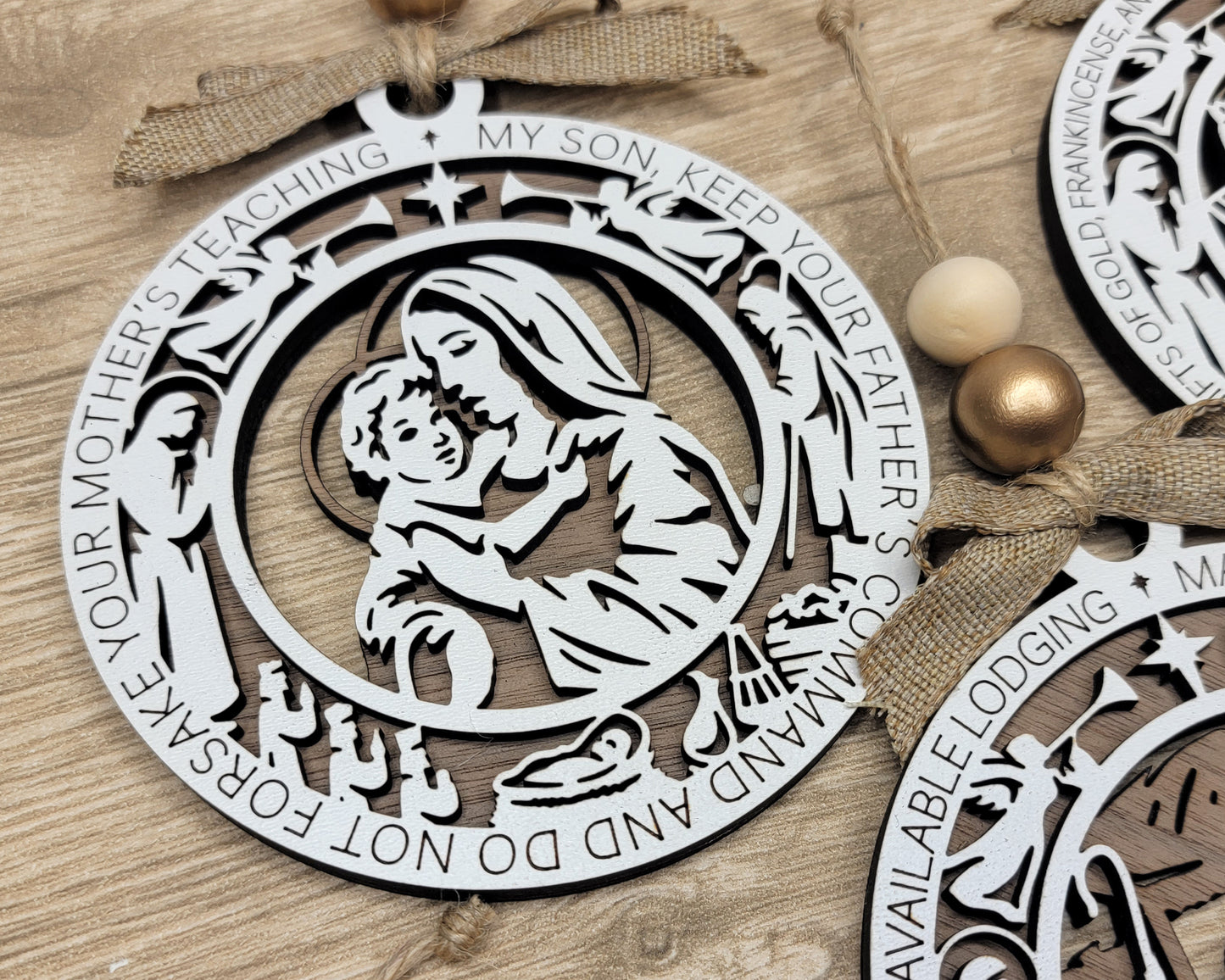 Personalized Christmas Story Ornament – Custom Christian Nativity Ornament Gift and Keepsake