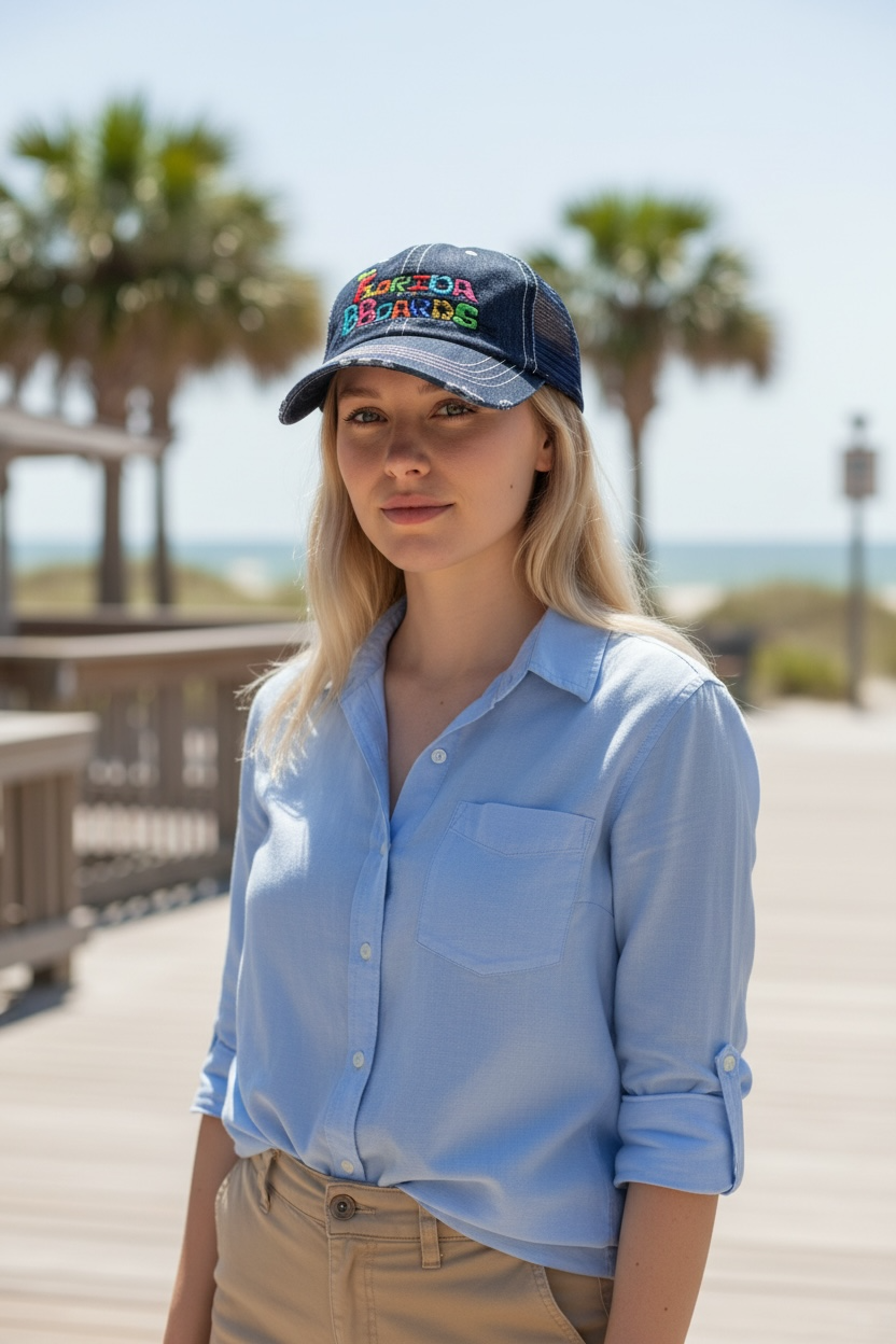 Florida Boards Trucker Hat Green Gray Richardson 112