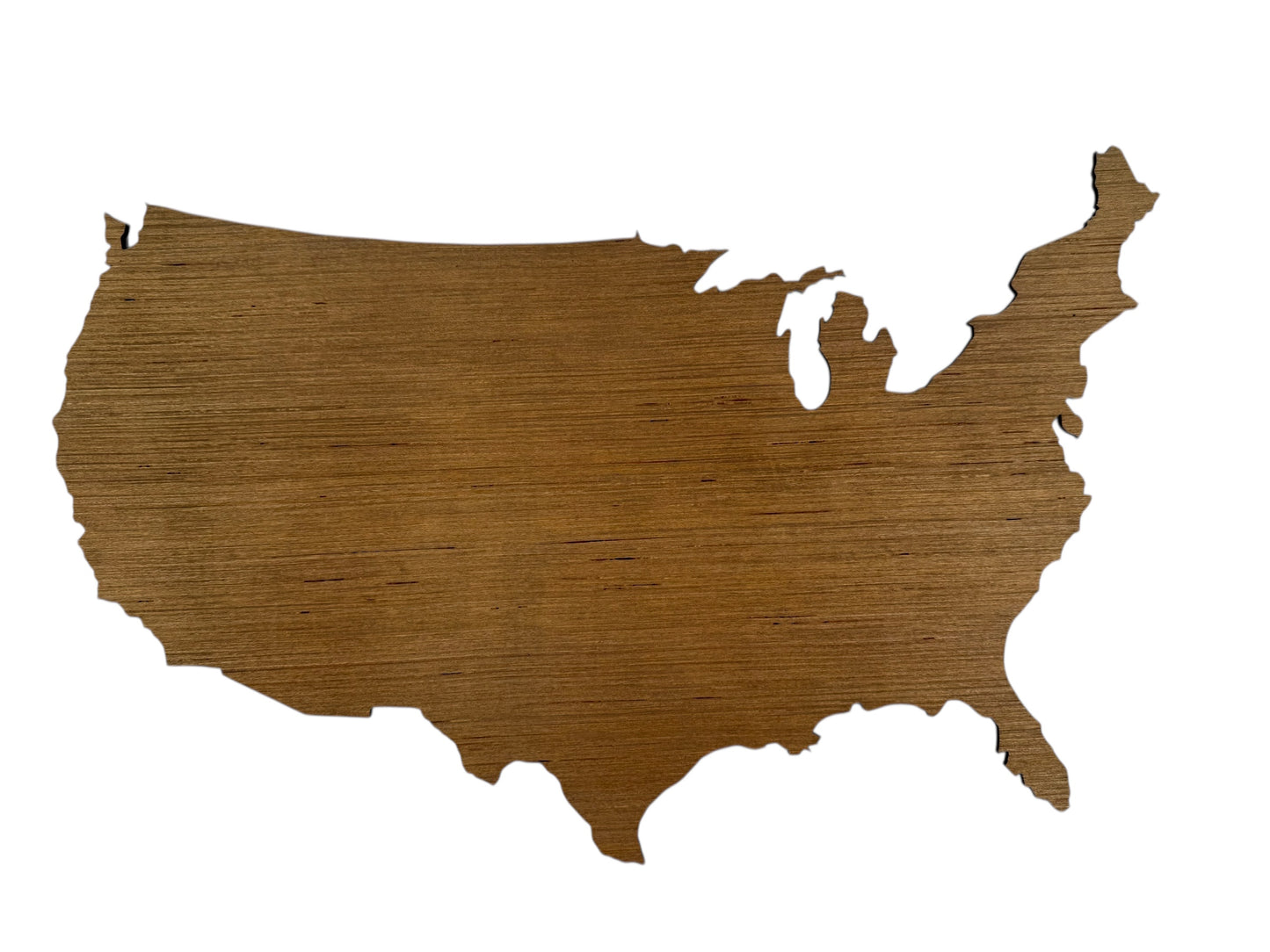 Marine Flag Wood Wall Art Natural Front with Custom Back Color