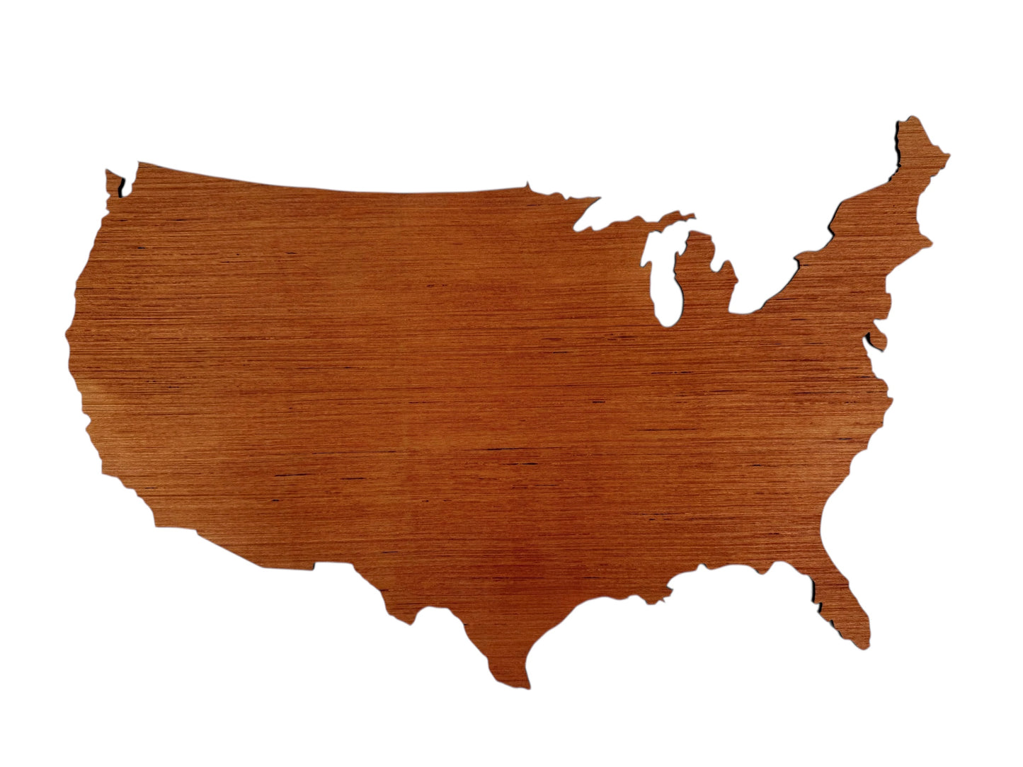 Marine Flag Wood Wall Art Natural Front with Custom Back Color