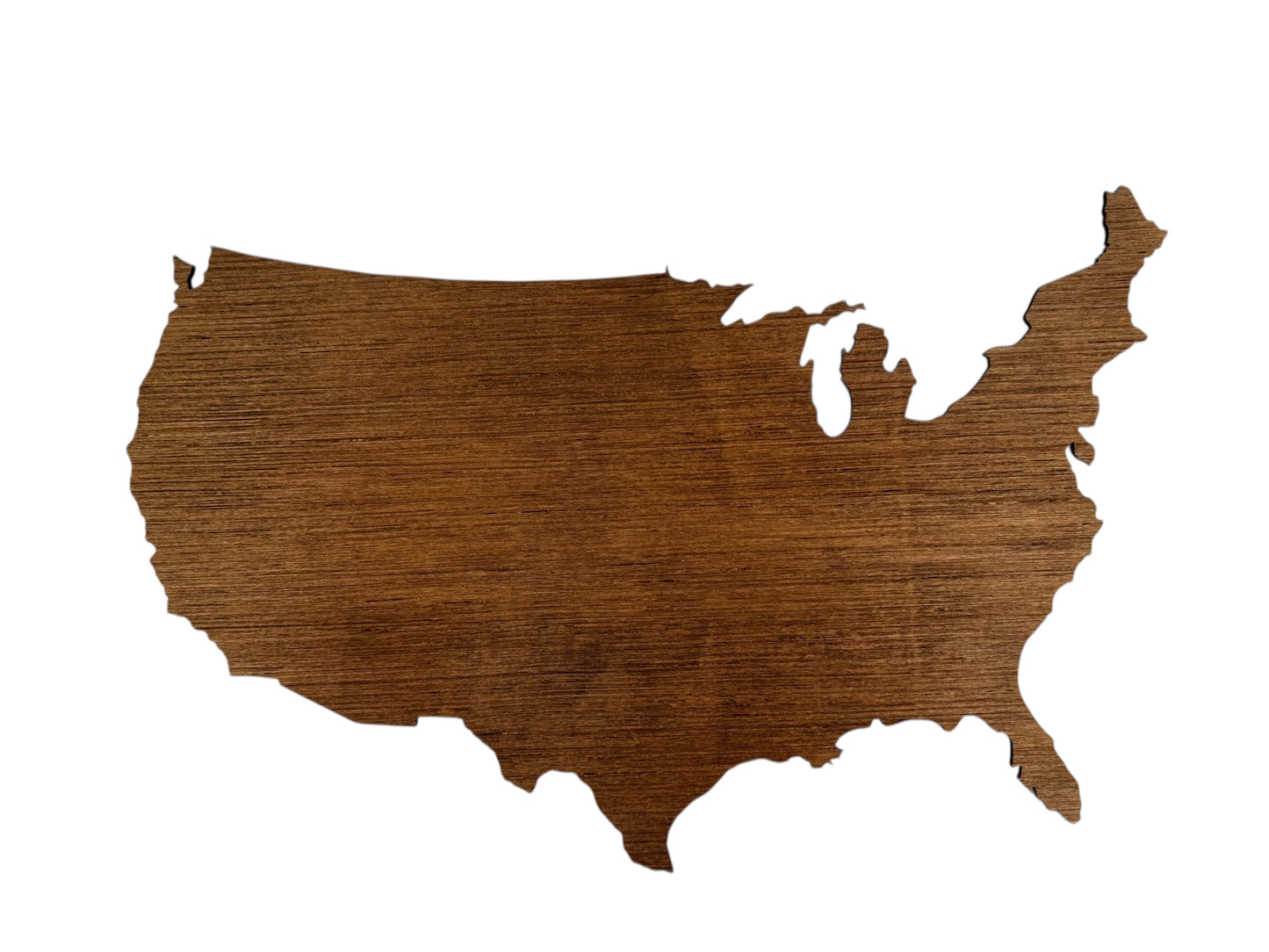 Marine Flag Wood Wall Art Natural Front with Custom Back Color