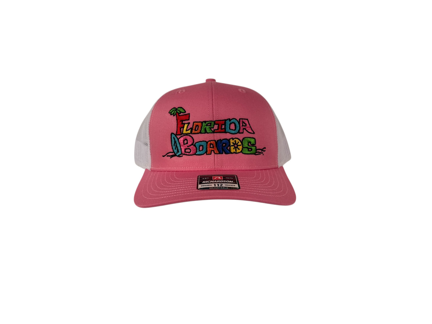 Florida Boards Trucker Hat Pink White Richardson 112