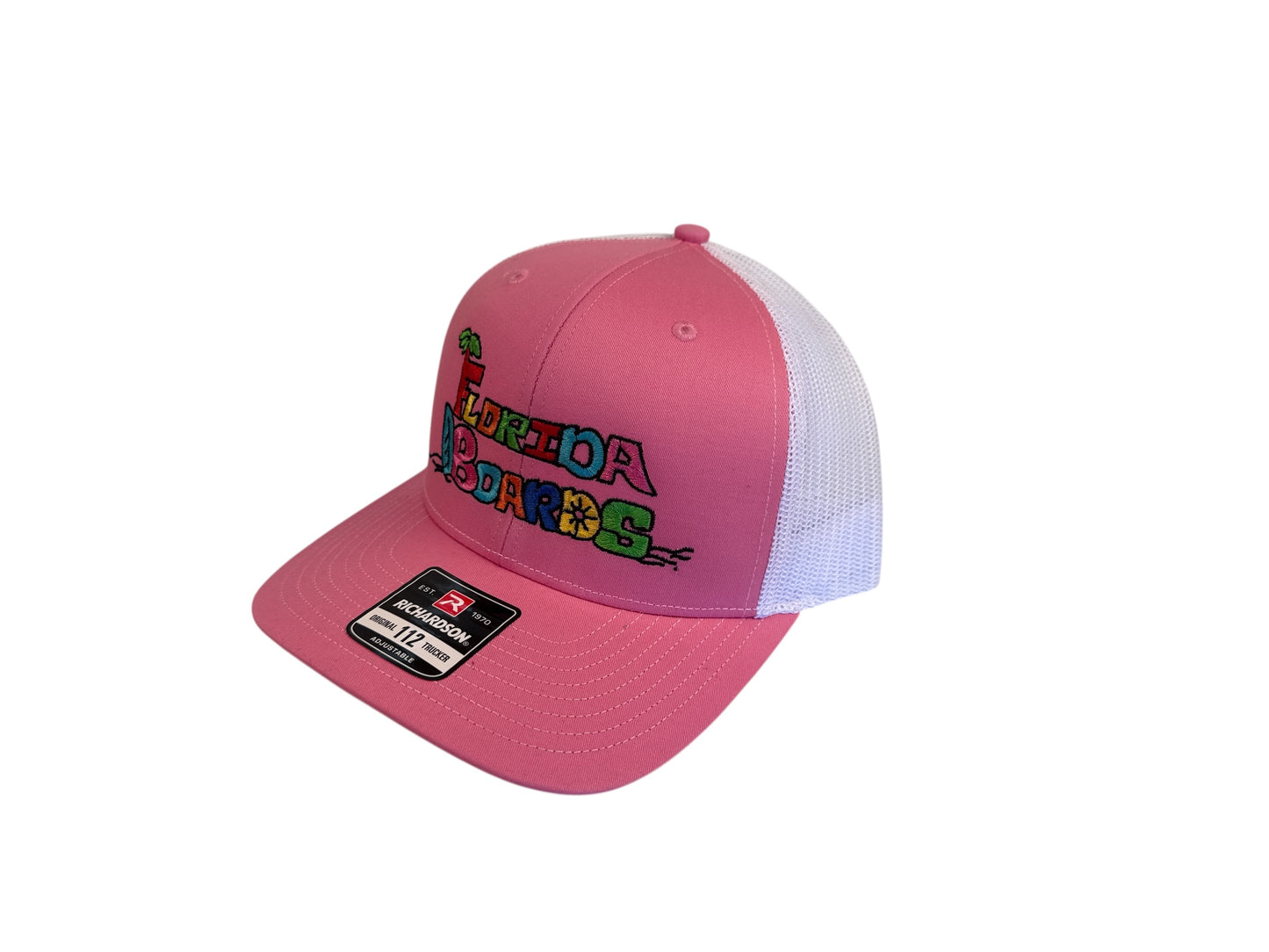 Florida Boards Trucker Hat Pink White Richardson 112