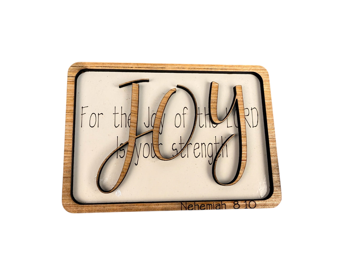 Joy Tabletop Wood Sign – Christian Faith Decor