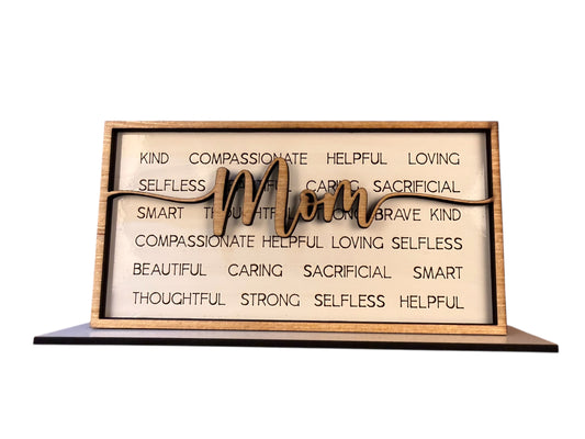 Mom Tabletop Wood Sign – Meaningful Gift Decor